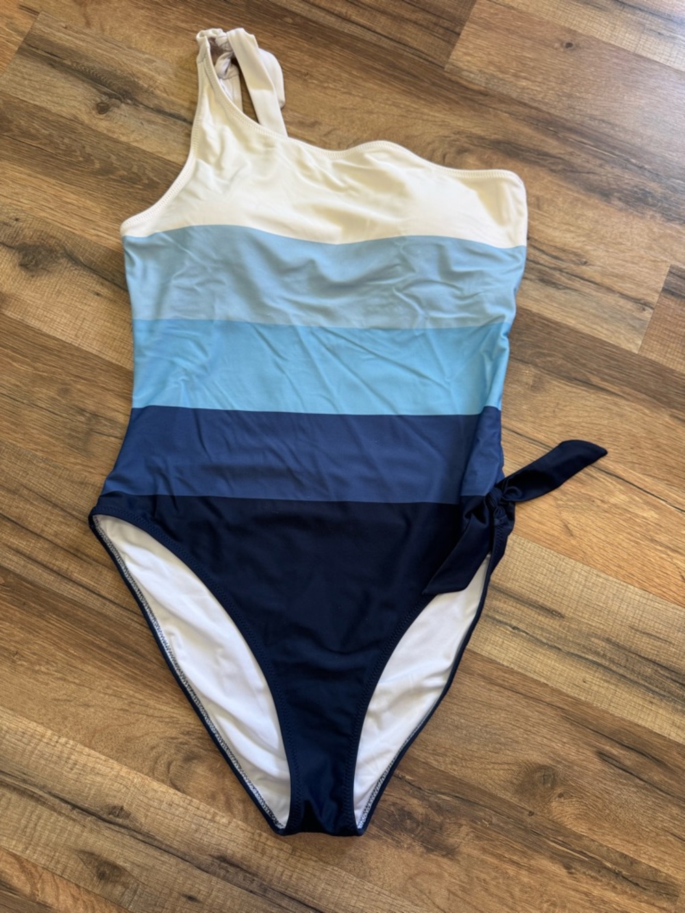Southern Tide Ombre One Shoulder One-Piece Swimsuit - Ocean Channel Blue Medium
